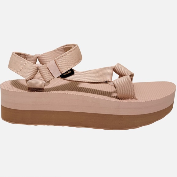 TEVA Women's Flatform Universal Sandal in Beige/yellow, Size 9 - Picture 3 of 4